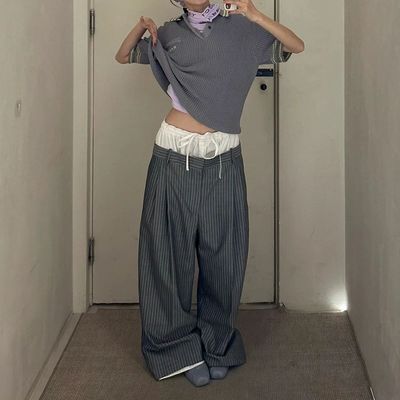 Otros Logotipo Pantalones con cintura doble Pantalones de traje para mujeres Conjuntos de ropa de mujer Pantalones de deporte pantalón