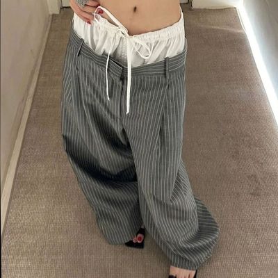 Otros Logotipo Pantalones con cintura doble Pantalones de traje para mujeres Conjuntos de ropa de mujer Pantalones de deporte pantalón
