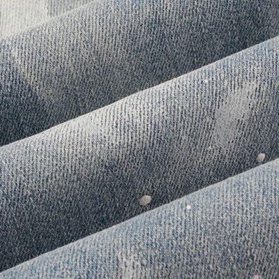 Cristales de moda de denim de piedra rígida Rivets de corte de botas Jeans con material lavable