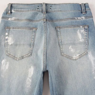 Cristales de moda de denim de piedra rígida Rivets de corte de botas Jeans con material lavable