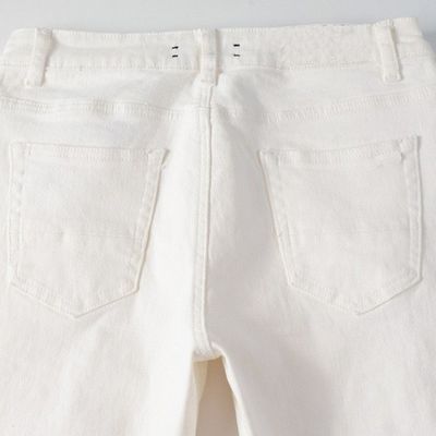 Cotton Denim Stretch Skinny Sostenible Impresión Jeans de lápiz recto para hombres
