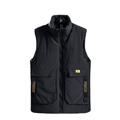 Vestido de algodón espeso para hombres con patrón Jacquard de longitud regular sin capucha Invierno 2024
