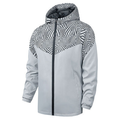 Inodoro impermeable al viento chaqueta de hombre de moda Anorak delgado estilo de manga regular 100% poliéster