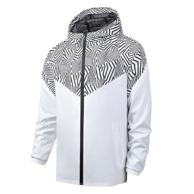 Inodoro impermeable al viento chaqueta de hombre de moda Anorak delgado estilo de manga regular 100% poliéster