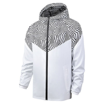 Inodoro impermeable al viento chaqueta de hombre de moda Anorak delgado estilo de manga regular 100% poliéster