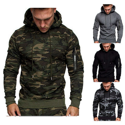 2023 camiseta masculina de moda camuflaje con capucha suéter de manga larga abrigo transpirable