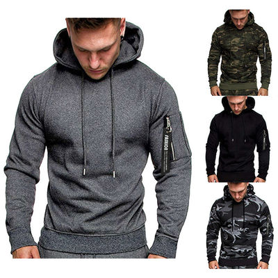 2023 camiseta masculina de moda camuflaje con capucha suéter de manga larga abrigo transpirable