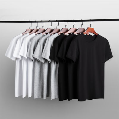 Camisetas deportivas simples en granel Camisetas masculinas de cuello O Tipo de tejido artículo de punto No 180