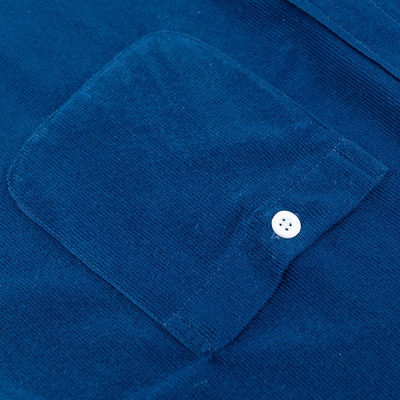 No detección de agujas camisas tejidas para hombres M-5XL Manga larga colorido simple Polos Corduroy