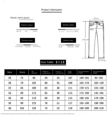 Pantalones de jeans resistentes al viento para hombres