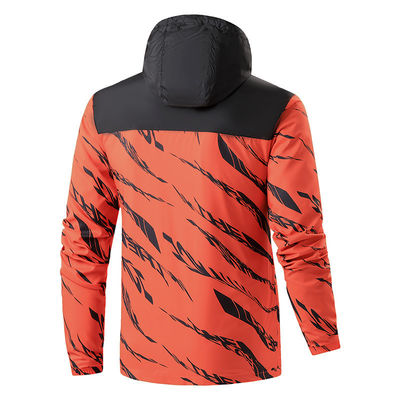 Plus Size abrigo con capucha para hombres con protección a prueba de viento y decoración de impresión 3D