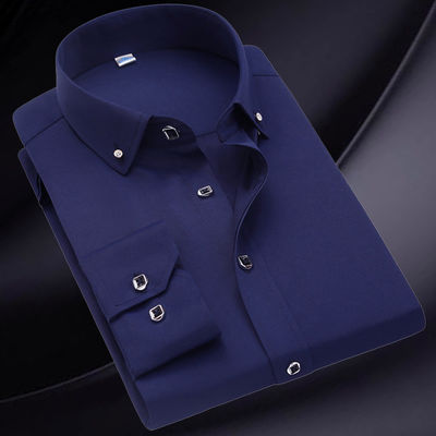 GALLERY Blanco de manga larga de negocios camisetas unisex camisetas de gran tamaño camisas formales para hombres camisetas de polo ropa