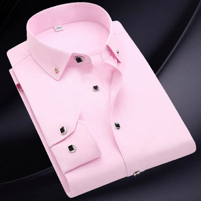 GALLERY Blanco de manga larga de negocios camisetas unisex camisetas de gran tamaño camisas formales para hombres camisetas de polo ropa