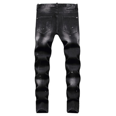 Impresión de patrón de bloqueo de color Jeans de denim masculino para logotipo personalizado y diseño dibujado a mano