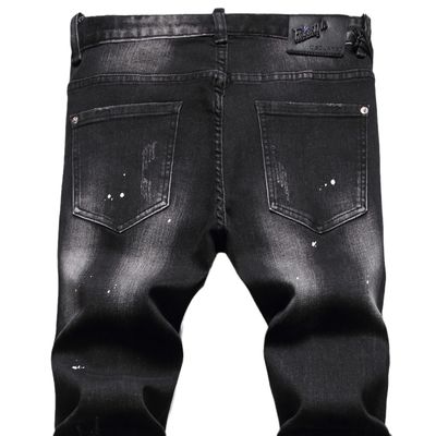 Impresión de patrón de bloqueo de color Jeans de denim masculino para logotipo personalizado y diseño dibujado a mano