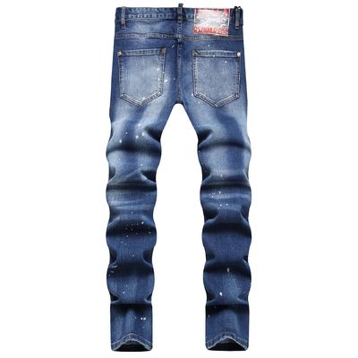 Jeans de cintura delgada con calcomanías de impresión digital