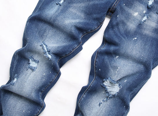 Jeans de cintura delgada con calcomanías de impresión digital
