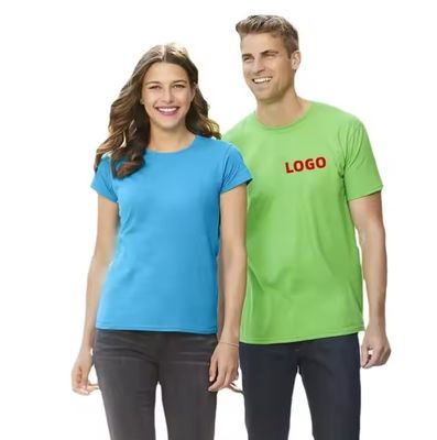 Camiseta con patrón de logotipo personalizado para publicidad masculina en Europa y Estados Unidos