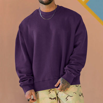 Impresión de peso pesado de hombro de gran tamaño sudaderas con capucha de hombre estilo suéter