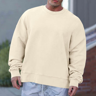 Impresión de peso pesado de hombro de gran tamaño sudaderas con capucha de hombre estilo suéter