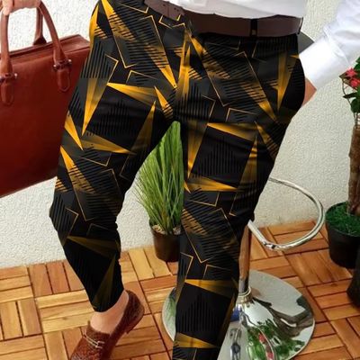 Pantalones de impresión táctica asequibles para hombres temporada de primavera pantalones de golf de punto elásticos