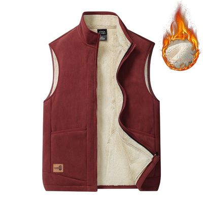 Large Size Casual All-Match Trendy Coat Vestido de hombre con forro de lana y cuello de pie