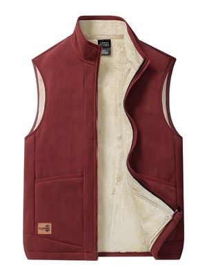 Large Size Casual All-Match Trendy Coat Vestido de hombre con forro de lana y cuello de pie
