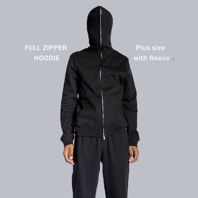 Tejido de punto Tipo de cremallera completa Traje callejero masculino XMAMLON chaquetas personalizadas con capucha
