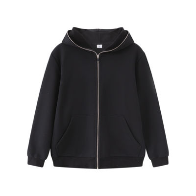 Tejido de punto Tipo de cremallera completa Traje callejero masculino XMAMLON chaquetas personalizadas con capucha