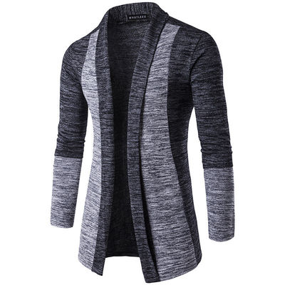 XMAMLON OEM ropa de punto casual para hombres con manga larga con costuras de color de contraste