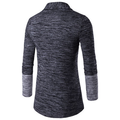 XMAMLON OEM ropa de punto casual para hombres con manga larga con costuras de color de contraste