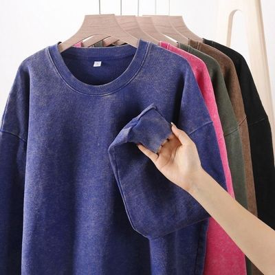 Anti-pilling de 350 gramos Francés Terry Vintage con capucha Traje para hombres de profesionales