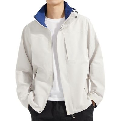 Chaqueta de lluvia de primavera para hombres Método de tejido tejido Protección UV A prueba de viento A prueba de agua