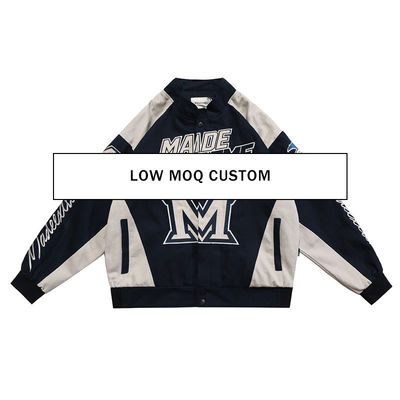 High Street Style Motocicleta de invierno Camiseta de béisbol Varsity chaqueta masculina unisex Para hombres