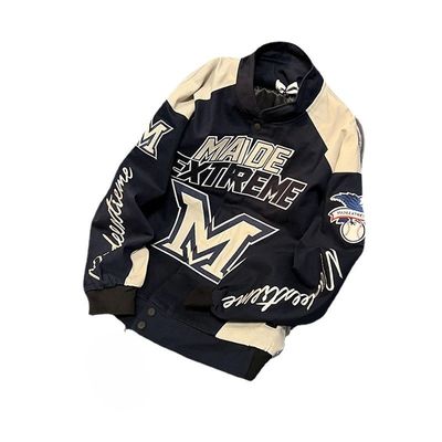 High Street Style Motocicleta de invierno Camiseta de béisbol Varsity chaqueta masculina unisex Para hombres