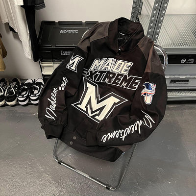 High Street Style Motocicleta de invierno Camiseta de béisbol Varsity chaqueta masculina unisex Para hombres