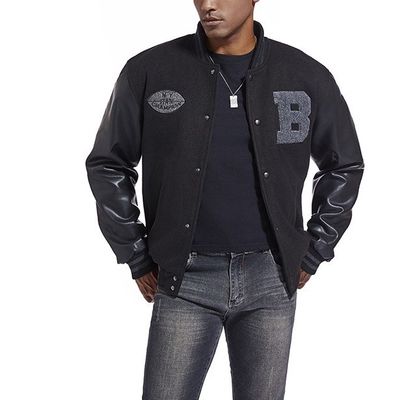 Decoración de bordados chaqueta de equipo masculino de punto para la colección de invierno y otoño