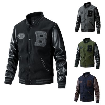 Decoración de bordados chaqueta de equipo masculino de punto para la colección de invierno y otoño
