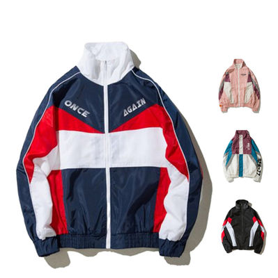 Collar a prueba de viento con cremallera para hombres chaquetas para hombres chaquetas para mujeres con detección de agujas