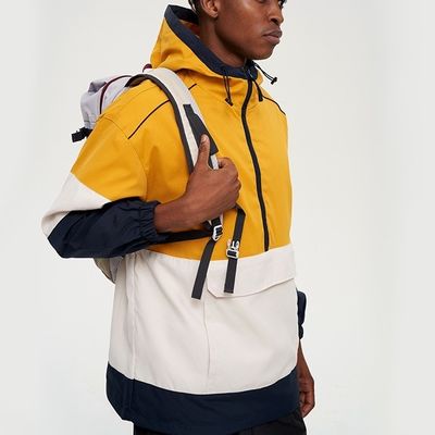 Estilo de manga regular XMAMLON Logotipo personalizado sin cuello Anoraks chaqueta para hombres