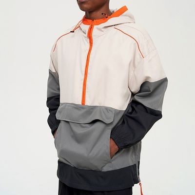 Estilo de manga regular XMAMLON Logotipo personalizado sin cuello Anoraks chaqueta para hombres